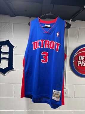 Ben Wallace - Mitchell & Ness #3 Detroit Pistons Jersey